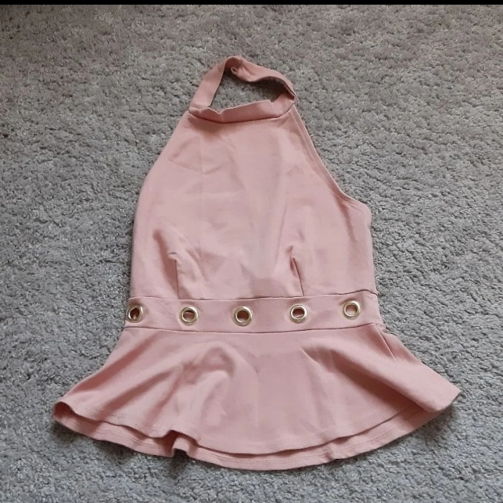 Charlotte Russe Open Back Crop Top